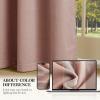 imageNICETOWN Full Blackout Dusty Pink Velvet Curtains 8 Feet Long for Bedroom Elegant Grommet Drapes Thermal Insulated Energy Saving Soundproof Room Darkening Window Treatment for Living Room 52 WDusty Pink