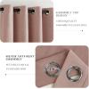 imageNICETOWN Full Blackout Dusty Pink Velvet Curtains 8 Feet Long for Bedroom Elegant Grommet Drapes Thermal Insulated Energy Saving Soundproof Room Darkening Window Treatment for Living Room 52 WDusty Pink