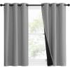 imageNICETOWN Full Shade Curtain Panels Pair of Energy Smart ampamp Noise Blocking Out Blackout Drapes for Dining Room Window Thermal Insulated Guest Room Lined Window DressingSilver Grey 37 x 50 inch