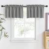imageNICETOWN Half Window Curtains  Thermal Insulated Rod Pocket Blackout Curtain Tiers for Kids Nursery Kitchen Dining Bathroom Laundry 34 inch Wide x 36 inch Long Greyish White 1 PairSilver Grey