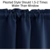 imageNICETOWN Half Window Curtains  Thermal Insulated Rod Pocket Blackout Curtain Tiers for Kids Nursery Kitchen Dining Bathroom Laundry 34 inch Wide x 36 inch Long Greyish White 1 PairNavy
