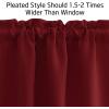 imageNICETOWN Half Window Curtains  Thermal Insulated Rod Pocket Blackout Curtain Tiers for Kids Nursery Kitchen Dining Bathroom Laundry 34 inch Wide x 36 inch Long Greyish White 1 PairBurgundy Red