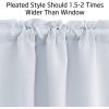 imageNICETOWN Half Window Curtains  Thermal Insulated Rod Pocket Blackout Curtain Tiers for Kids Nursery Kitchen Dining Bathroom Laundry 34 inch Wide x 36 inch Long Greyish White 1 PairGreyish White