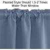imageNICETOWN Half Window Curtains  Thermal Insulated Rod Pocket Blackout Curtain Tiers for Kids Nursery Kitchen Dining Bathroom Laundry 34 inch Wide x 36 inch Long Greyish White 1 PairStone Blue
