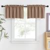 imageNICETOWN Half Window Curtains  Thermal Insulated Rod Pocket Blackout Curtain Tiers for Kids Nursery Kitchen Dining Bathroom Laundry 34 inch Wide x 36 inch Long Greyish White 1 PairCappuccino