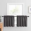 imageNICETOWN Half Window Curtains  Thermal Insulated Rod Pocket Blackout Curtain Tiers for Kids Nursery Kitchen Dining Bathroom Laundry 34 inch Wide x 36 inch Long Greyish White 1 PairGrey