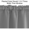 imageNICETOWN Half Window Curtains  Thermal Insulated Rod Pocket Blackout Curtain Tiers for Kids Nursery Kitchen Dining Bathroom Laundry 34 inch Wide x 36 inch Long Greyish White 1 PairSilver Grey