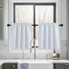 imageNICETOWN Half Window Curtains  Thermal Insulated Rod Pocket Blackout Curtain Tiers for Kids Nursery Kitchen Dining Bathroom Laundry 34 inch Wide x 36 inch Long Greyish White 1 PairGreyish White