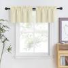 imageNICETOWN Half Window Curtains  Thermal Insulated Rod Pocket Blackout Curtain Tiers for Kids Nursery Kitchen Dining Bathroom Laundry 34 inch Wide x 36 inch Long Greyish White 1 PairLight Beige