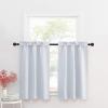 imageNICETOWN Half Window Curtains  Thermal Insulated Rod Pocket Blackout Curtain Tiers for Kids Nursery Kitchen Dining Bathroom Laundry 34 inch Wide x 36 inch Long Greyish White 1 PairGreyish White