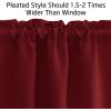 imageNICETOWN Half Window Curtains  Thermal Insulated Rod Pocket Blackout Curtain Tiers for Kids Nursery Kitchen Dining Bathroom Laundry 34 inch Wide x 36 inch Long Greyish White 1 PairBurgundy Red