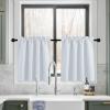 imageNICETOWN Half Window Curtains  Thermal Insulated Rod Pocket Blackout Curtain Tiers for Kids Nursery Kitchen Dining Bathroom Laundry 34 inch Wide x 36 inch Long Greyish White 1 PairGreyish White