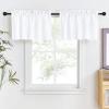 imageNICETOWN Half Window Curtains  Thermal Insulated Rod Pocket Blackout Curtain Tiers for Kids Nursery Kitchen Dining Bathroom Laundry 34 inch Wide x 36 inch Long Greyish White 1 PairPure White