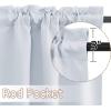 imageNICETOWN Half Window Curtains  Thermal Insulated Rod Pocket Blackout Curtain Tiers for Kids Nursery Kitchen Dining Bathroom Laundry 34 inch Wide x 36 inch Long Greyish White 1 PairGreyish White