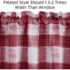 imageNICETOWN Half Window Curtains  Thermal Insulated Rod Pocket Blackout Curtain Tiers for Kids Nursery Kitchen Dining Bathroom Laundry 34 inch Wide x 36 inch Long Greyish White 1 PairRed  White