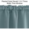 imageNICETOWN Half Window Curtains  Thermal Insulated Rod Pocket Blackout Curtain Tiers for Kids Nursery Kitchen Dining Bathroom Laundry 34 inch Wide x 36 inch Long Greyish White 1 PairGreyish Blue