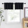 imageNICETOWN Half Window Curtains  Thermal Insulated Rod Pocket Blackout Curtain Tiers for Kids Nursery Kitchen Dining Bathroom Laundry 34 inch Wide x 36 inch Long Greyish White 1 PairBlack