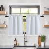 imageNICETOWN Half Window Curtains  Thermal Insulated Rod Pocket Blackout Curtain Tiers for Kids Nursery Kitchen Dining Bathroom Laundry 34 inch Wide x 36 inch Long Greyish White 1 PairGreyish White