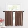 imageNICETOWN Half Window Curtains  Thermal Insulated Rod Pocket Blackout Curtain Tiers for Kids Nursery Kitchen Dining Bathroom Laundry 34 inch Wide x 36 inch Long Greyish White 1 PairCappuccino