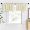 imageNICETOWN Half Window Curtains  Thermal Insulated Rod Pocket Blackout Curtain Tiers for Kids Nursery Kitchen Dining Bathroom Laundry 34 inch Wide x 36 inch Long Greyish White 1 PairLight Beige