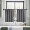 imageNICETOWN Half Window Curtains  Thermal Insulated Rod Pocket Blackout Curtain Tiers for Kids Nursery Kitchen Dining Bathroom Laundry 34 inch Wide x 36 inch Long Greyish White 1 PairGrey