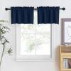 imageNICETOWN Half Window Curtains  Thermal Insulated Rod Pocket Blackout Curtain Tiers for Kids Nursery Kitchen Dining Bathroom Laundry 34 inch Wide x 36 inch Long Greyish White 1 PairNavy