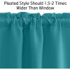 imageNICETOWN Half Window Curtains  Thermal Insulated Rod Pocket Blackout Curtain Tiers for Kids Nursery Kitchen Dining Bathroom Laundry 34 inch Wide x 36 inch Long Greyish White 1 PairPeacock Teak