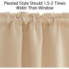 imageNICETOWN Half Window Curtains  Thermal Insulated Rod Pocket Blackout Curtain Tiers for Kids Nursery Kitchen Dining Bathroom Laundry 34 inch Wide x 36 inch Long Greyish White 1 PairBiscotti Beige