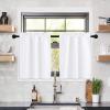 imageNICETOWN Half Window Curtains  Thermal Insulated Rod Pocket Blackout Curtain Tiers for Kids Nursery Kitchen Dining Bathroom Laundry 34 inch Wide x 36 inch Long Greyish White 1 PairPure White