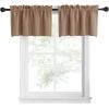 imageNICETOWN Half Window Curtains  Thermal Insulated Rod Pocket Blackout Curtain Tiers for Kids Nursery Kitchen Dining Bathroom Laundry 34 inch Wide x 36 inch Long Greyish White 1 PairCappuccino