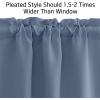 imageNICETOWN Half Window Curtains  Thermal Insulated Rod Pocket Blackout Curtain Tiers for Kids Nursery Kitchen Dining Bathroom Laundry 34 inch Wide x 36 inch Long Greyish White 1 PairStone Blue