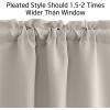 imageNICETOWN Half Window Curtains  Thermal Insulated Rod Pocket Blackout Curtain Tiers for Kids Nursery Kitchen Dining Bathroom Laundry 34 inch Wide x 36 inch Long Greyish White 1 PairNatural