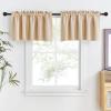 imageNICETOWN Half Window Curtains  Thermal Insulated Rod Pocket Blackout Curtain Tiers for Kids Nursery Kitchen Dining Bathroom Laundry 34 inch Wide x 36 inch Long Greyish White 1 PairBiscotti Beige