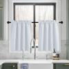 imageNICETOWN Half Window Curtains  Thermal Insulated Rod Pocket Blackout Curtain Tiers for Kids Nursery Kitchen Dining Bathroom Laundry 34 inch Wide x 36 inch Long Greyish White 1 PairGreyish White