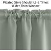 imageNICETOWN Half Window Curtains  Thermal Insulated Rod Pocket Blackout Curtain Tiers for Kids Nursery Kitchen Dining Bathroom Laundry 34 inch Wide x 36 inch Long Greyish White 1 PairGreyish Green