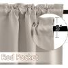 imageNICETOWN Half Window Curtains  Thermal Insulated Rod Pocket Blackout Curtain Tiers for Kids Nursery Kitchen Dining Bathroom Laundry 34 inch Wide x 36 inch Long Greyish White 1 PairNatural