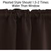 imageNICETOWN Half Window Curtains  Thermal Insulated Rod Pocket Blackout Curtain Tiers for Kids Nursery Kitchen Dining Bathroom Laundry 34 inch Wide x 36 inch Long Greyish White 1 PairToffee Brown