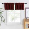 imageNICETOWN Half Window Curtains  Thermal Insulated Rod Pocket Blackout Curtain Tiers for Kids Nursery Kitchen Dining Bathroom Laundry 34 inch Wide x 36 inch Long Greyish White 1 PairBurgundy Red