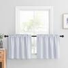 imageNICETOWN Half Window Curtains  Thermal Insulated Rod Pocket Blackout Curtain Tiers for Kids Nursery Kitchen Dining Bathroom Laundry 34 inch Wide x 36 inch Long Greyish White 1 PairGreyish White