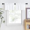 imageNICETOWN Half Window Curtains  Thermal Insulated Rod Pocket Blackout Curtain Tiers for Kids Nursery Kitchen Dining Bathroom Laundry 34 inch Wide x 36 inch Long Greyish White 1 PairPure White