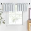 imageNICETOWN Half Window Curtains  Thermal Insulated Rod Pocket Blackout Curtain Tiers for Kids Nursery Kitchen Dining Bathroom Laundry 34 inch Wide x 36 inch Long Greyish White 1 PairGreyish White