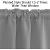 imageNICETOWN Half Window Curtains  Thermal Insulated Rod Pocket Blackout Curtain Tiers for Kids Nursery Kitchen Dining Bathroom Laundry 34 inch Wide x 36 inch Long Greyish White 1 PairSilver Grey
