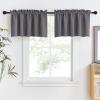imageNICETOWN Half Window Curtains  Thermal Insulated Rod Pocket Blackout Curtain Tiers for Kids Nursery Kitchen Dining Bathroom Laundry 34 inch Wide x 36 inch Long Greyish White 1 PairGrey