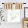 imageNICETOWN Half Window Curtains  Thermal Insulated Rod Pocket Blackout Curtain Tiers for Kids Nursery Kitchen Dining Bathroom Laundry 34 inch Wide x 36 inch Long Greyish White 1 PairBiscotti Beige