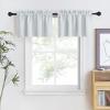 imageNICETOWN Half Window Curtains  Thermal Insulated Rod Pocket Blackout Curtain Tiers for Kids Nursery Kitchen Dining Bathroom Laundry 34 inch Wide x 36 inch Long Greyish White 1 PairGreyish White