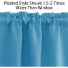 imageNICETOWN Half Window Curtains  Thermal Insulated Rod Pocket Blackout Curtain Tiers for Kids Nursery Kitchen Dining Bathroom Laundry 34 inch Wide x 36 inch Long Greyish White 1 PairTeal Blue