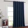 imageNICETOWN Navy Blue Blackout Room Divider Curtains 144 inch Length Grommet Energy Saving Thermal Drapes Sound Reducing Window Treatments for Living Room 1 Panel W80 x L144