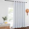 imageNICETOWN Patio Door Curtain Room Darkening for Bedroom Grommet Light ampamp Heat Blocking Room Divider Curtain Panel Window Drape for PatioLivingroom Greyish White W100 x L144 1 Panel