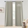 imageNICETOWN Sand Chenille Velvet Curtains 90 inches Long Privacy Luxury Rod Pocket Back Tab Thermal Insulated Room Darkening Window Drapes for Sliding Glass DoorBedroom W52 x L90 2 Panels