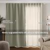 imageNICETOWN Sand Chenille Velvet Curtains 90 inches Long Privacy Luxury Rod Pocket Back Tab Thermal Insulated Room Darkening Window Drapes for Sliding Glass DoorBedroom W52 x L90 2 Panels